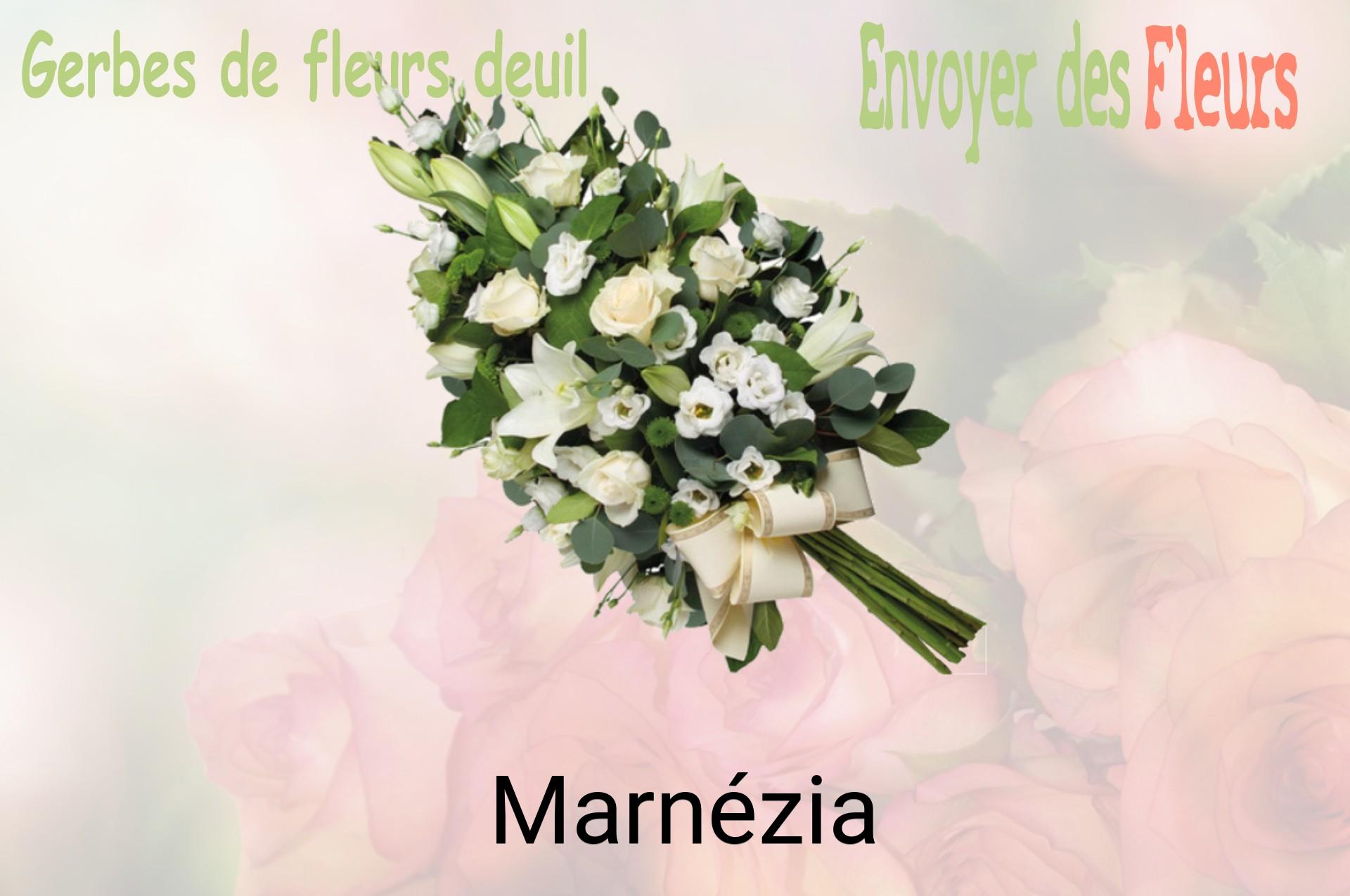Gerbe de fleurs de deuil livrée à Marnézia